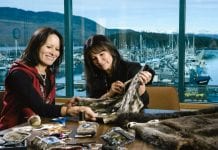 AFN crafts show will include Cordova artists Chugach Aleut sisters Mary Babic and Peggy McDaniel, of Alutiiq Creations, have resided in Cordova for 35 years. They’ve been working together for about 10 years, and attending the Alaska Native Customary Art Show, part of AFN, for the same amount of time. Photo courtesy Mary Babic and Peggy McDaniel/For The Cordova Times