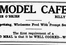 A menu from the Model Café