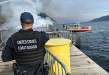 Coast Guard works to extinguish fire at Whittier cruise ship terminal